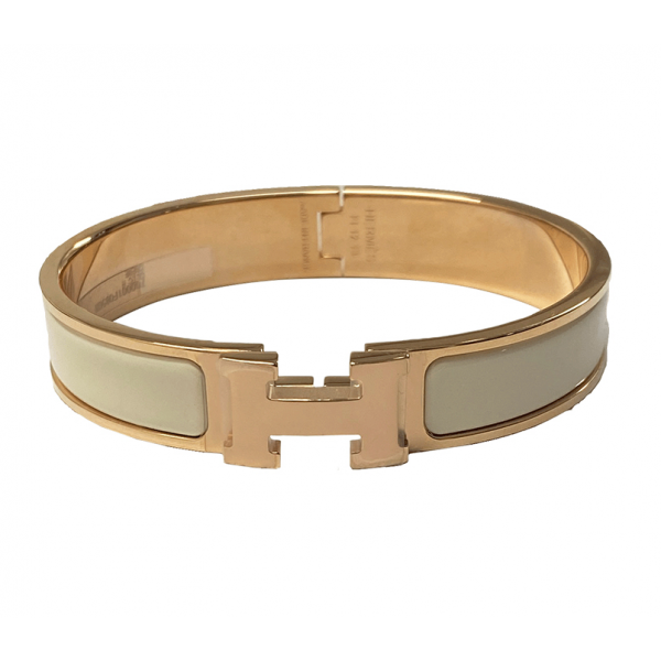 [에르메스] H700001F O85GM 클릭아슈 GM 브레이브슬릿 로즈골드 크림 여성 팔찌